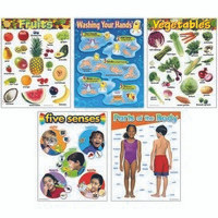 TREND ENTERPRISES, INC. T-38980 HEALTHY LIVING LEARNING CHARTSCOMBO PACK