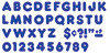 TREND ENTERPRISES, INC. T-1602 READY LETTERS 4 CASUAL ROYAL BLUE