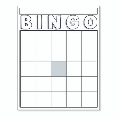 HYGLOSS PRODUCTS INC. 87130 BLANK BINGO CARDS WHITE