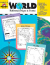 EVAN-MOOR 3720 THE WORLD REFERENCE MAPS & FORMSGR 3-6