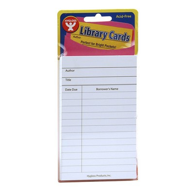 HYGLOSS PRODUCTS INC. 61439 BRIGHT LIBRARY CARDS WHITE 500 CT