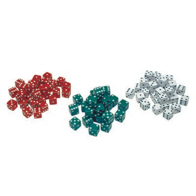 LEARNING ADVANTAGE 7367 RED GREEN & WHITE DOT DICE 12/PK