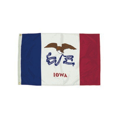 FLAGZONE LLC FZ-2142051 3X5 NYLON IOWA FLAG HEADING &GROMMETS