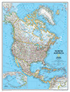 NATIONAL GEOGRAPHIC MAPS RE00620148 NORTH AMERICA WALL MAP 24 X 30