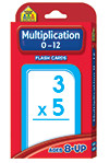 SCHOOL ZONE PUBLISHING 04008 MULTIPLICATION 0-12 FLASH CARDS