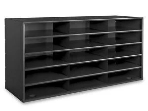 USC H-2922BL MAIL SORTER - STEEL, 15 COMPARTMENT, BLA