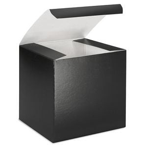 USC S-12460 GIFT BOXES - 5 X 5 X 5", BLACK GLOSS