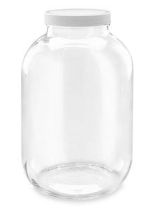USC S-12758P WIDE-MOUTH GLASS JARS - 1 GALLON, 3" OPE