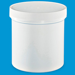 USC S-14510B-W WHITE ROUND WIDE-MOUTH PLASTIC JARS BULK
