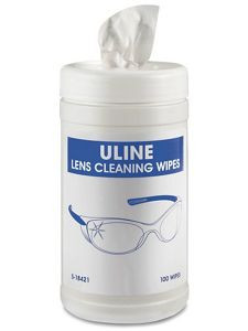 USC S-18421 ULINE POP-UP LENS CLEANING WIPES