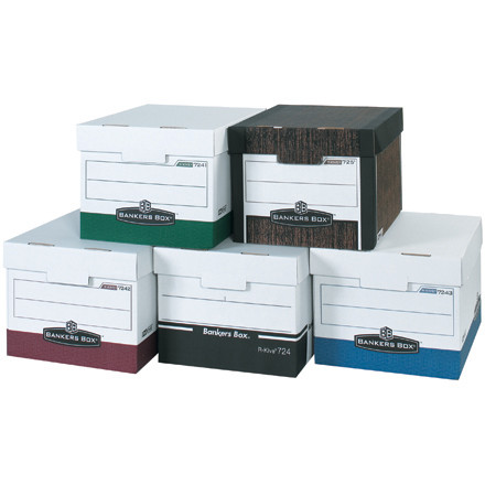 FELLOWES FSB150 FILE STORAGE BOXES,15" X 12"X10", BLACK