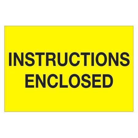 TAPE LOGIC DL1209 2" X 3" - "INSTRUCTIONS ENCLOSED" (FLUOR