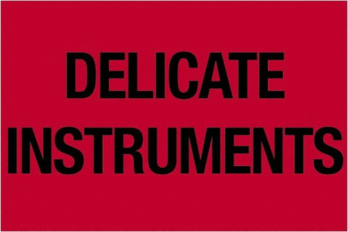TAPE LOGIC DL1079 2" X 3" - "DELICATE INSTRUMENTS" (FLUORE