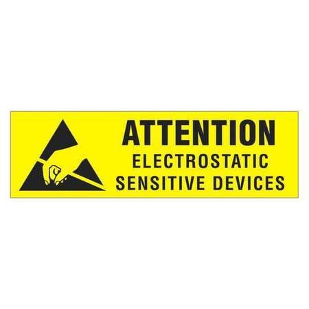 TAPE LOGIC DL9020 3/8" X 1 1/4" - "ELECTROSTATIC SENSITIVE