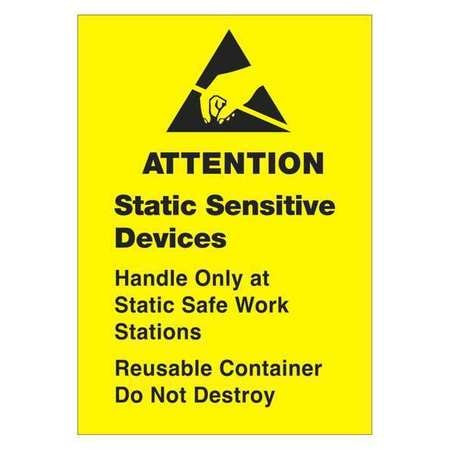TAPE LOGIC DL9140 1 3/4" X 2 1/2" - "STATIC SENSITIVE DEVI