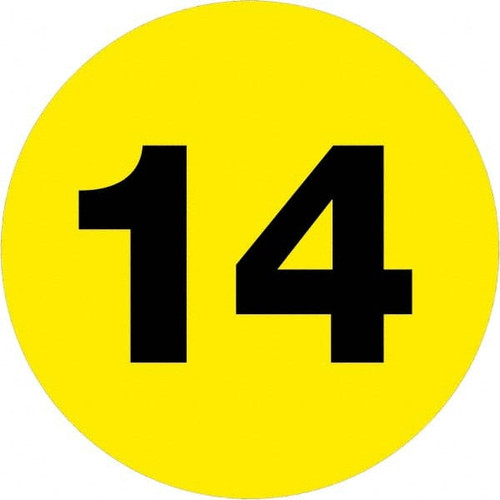 TAPE LOGIC DL6766 1" CIRCLE - "14" (FLUORESCENT YELLOW) NU