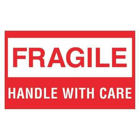 TAPE LOGIC DL1070 3" X 5" - "FRAGILE - HANDLE WITH CARE" L