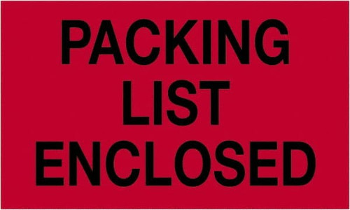 TAPE LOGIC DL1203 3" X 5" - "PACKING LIST ENCLOSED" (FLUOR