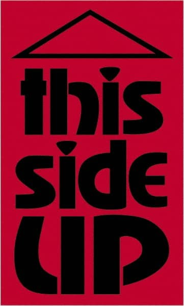 TAPE LOGIC DL1078 3" X 5" - "THIS SIDE UP" (FLUORESCENT RE