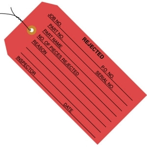 BOX PARTNERS G20032 INSPECTION TAGS, 4 3/4"X2 3/8",1000/CASE