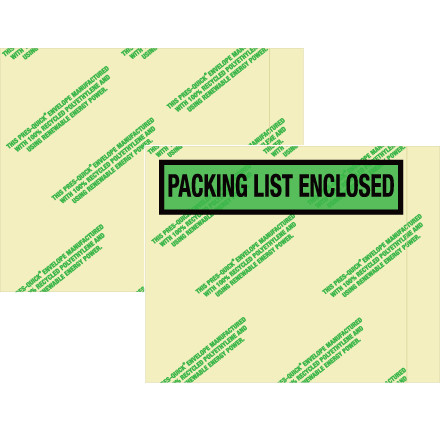 BOX PARTNERS PQGREEN19 ENVELOPES, PACKING LIST ENCLOSED