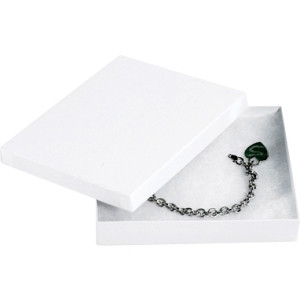 BOX PARTNERS JB651W JEWELRY BOXES, 6" X 5" X 1", WHITE