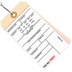 BOX PARTNERS G16103 INVENTORY TAGS, 6 1/4" X 3 1/8",500/CASE