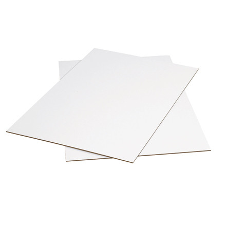BOX PARTNERS SP2436W CORRUGATED SHEETS, 24" X 36", WHITE