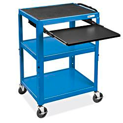 USC H-4607BLU COMPUTER CART - 26 X 20", BLUE