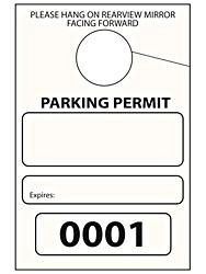 USC S-21277 PARKING PERMIT TAGS - 4 34 X 3 18"