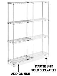 USC H-2935-63A CHROME WIRE SHELVING ADD-ON UNIT - 24 X 