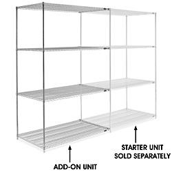 USC H-2950-96A CHROME WIRE SHELVING ADD-ON UNIT - 60 X 