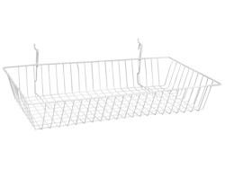 USC S-18612W WIRE BASKETS - 24 X 12 X 4", WHITE
