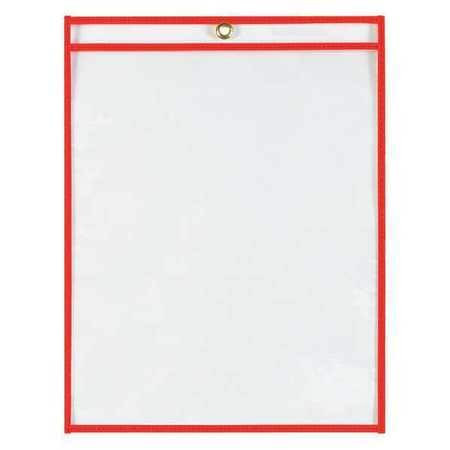 BOX PARTNERS JTH115RD JOB TICKET HOLDERS, 9" X 12", NEON RED, 