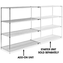 USC H-2947-63A CHROME WIRE SHELVING ADD-ON UNIT - 60 X 