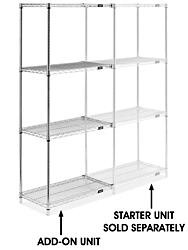 USC H-2939-72A CHROME WIRE SHELVING ADD-ON UNIT - 30 X 