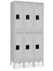 USC H-3638GR INDUSTRIAL LOCKERS - DOUBLE TIER, 3 WIDE