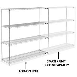 USC H-2942-63A CHROME WIRE SHELVING ADD-ON UNIT - 60 X 