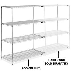 USC H-2946-63A CHROME WIRE SHELVING ADD-ON UNIT - 48 X 
