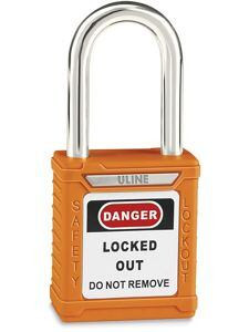 USC H-8621O ULINE LOCKOUT PADLOCK - KEYED DIFFERENT,