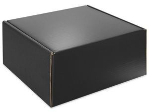 USC S-23464BL COLORED MAILERS - 12 X 12 X 6", BLACK