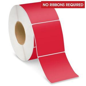USC S-22390R INDUSTRIAL DIRECT THERMAL LABELS - RED, 