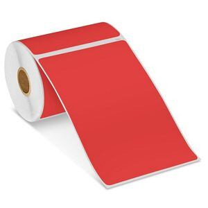 USC S-22416R ULINE MINI PRINTER LABELS - RED PAPER, 4