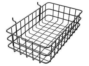 USC H-7561 PEGBOARD WIRE BASKET - 14" WIDE, BLACK