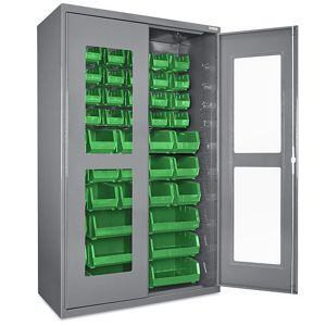 USC H-8483G CLEAR-VIEW BIN STORAGE CABINET - 48 X 24