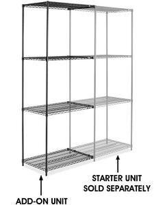 USC H-2132-96A BLACK WIRE SHELVING ADD-ON UNIT - 36 X 2