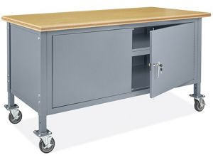 USC H-6998-WOOD MOBILE CABINET WORKBENCH - 72 X 30", COM
