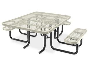 USC H-2671BE ADA METAL PICNIC TABLE - 46" SQUARE, BEI