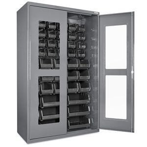 USC H-8483BL CLEAR-VIEW BIN STORAGE CABINET - 48 X 24