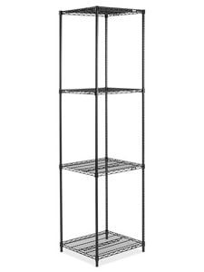 USC H-2426-96 BLACK WIRE SHELVING UNIT - 24 X 24 X 96"